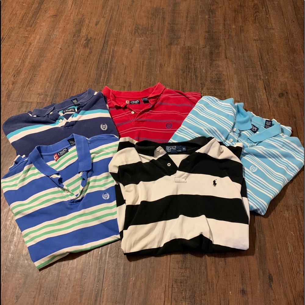 Vintage Ralph Lauren polos chaps mens XL lot bundle